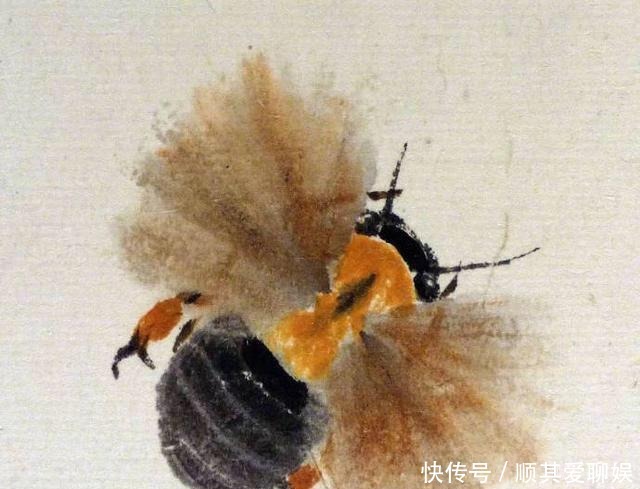 把齐白石的草虫放大,这不是照片,这是白石老人的工笔草虫!