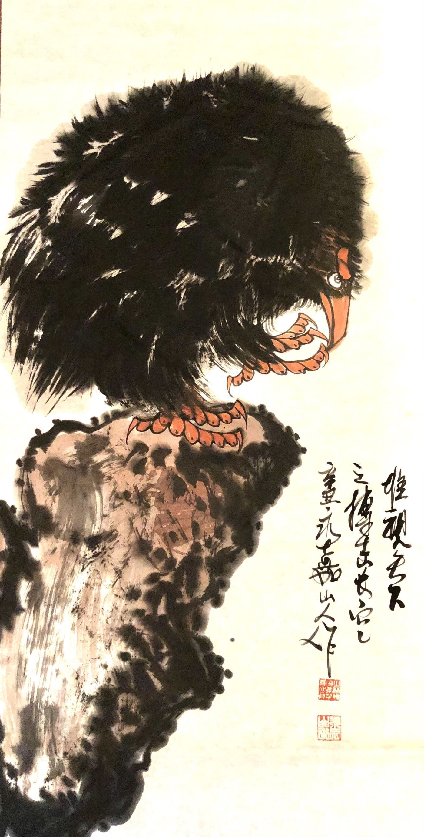 艺术市场$国画家、画鹰大家、指墨画艺术大师朱祖国——从未停止过对艺术的追求与探索