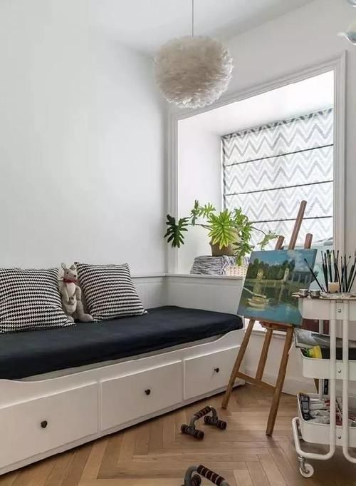 地板|她89㎡的家开挂了，小两居还有衣帽间、书房成了小户型的梦想