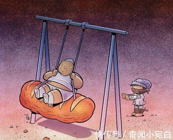 插画作品|17幅描绘人性的插画,赤裸裸的现实,刺痛我们的神经