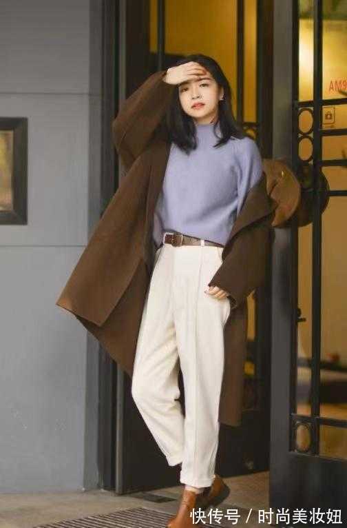 9分裤 “打底裤”已经过时了,今年穿直筒9分裤配短靴,高级保暖显腿长