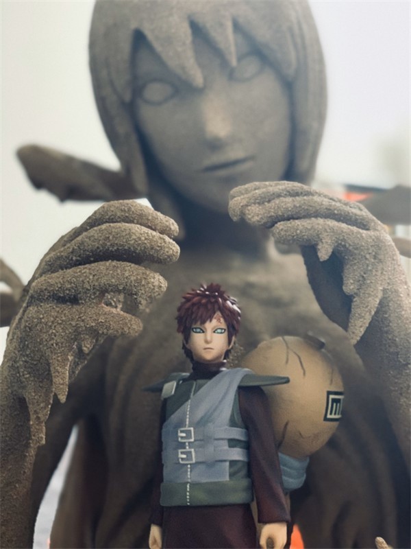 沙子|土豪晒我爱罗砂之守护手办,放大身后的加瑠罗,沙子是真的?