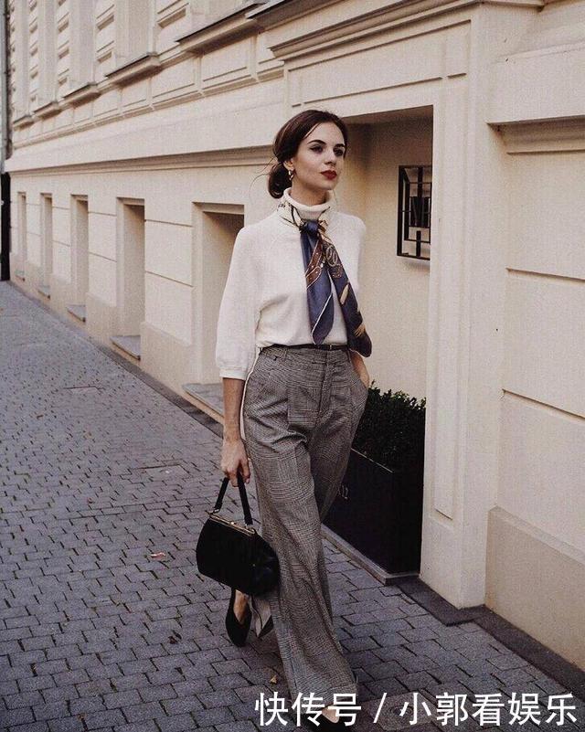 阔腿裤|秋冬的时髦,人手一件的高领毛衣就足够,这5种搭法,高级又时髦