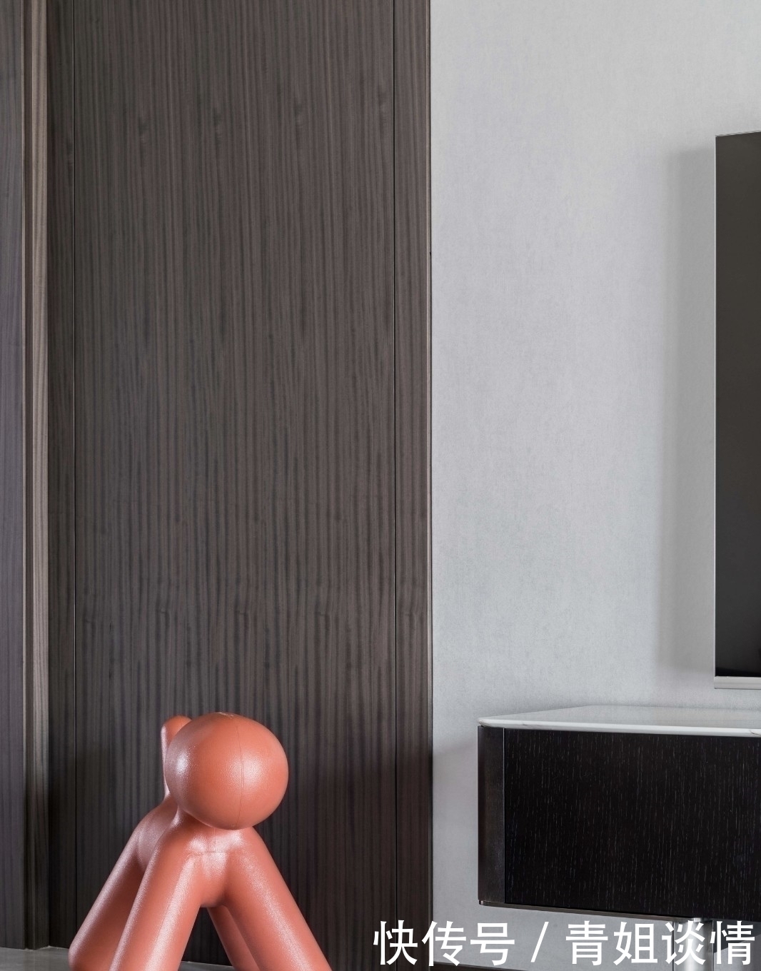 朱砂红|这才是我的理想之家,220㎡大平层设计,进门就被客厅吸引了