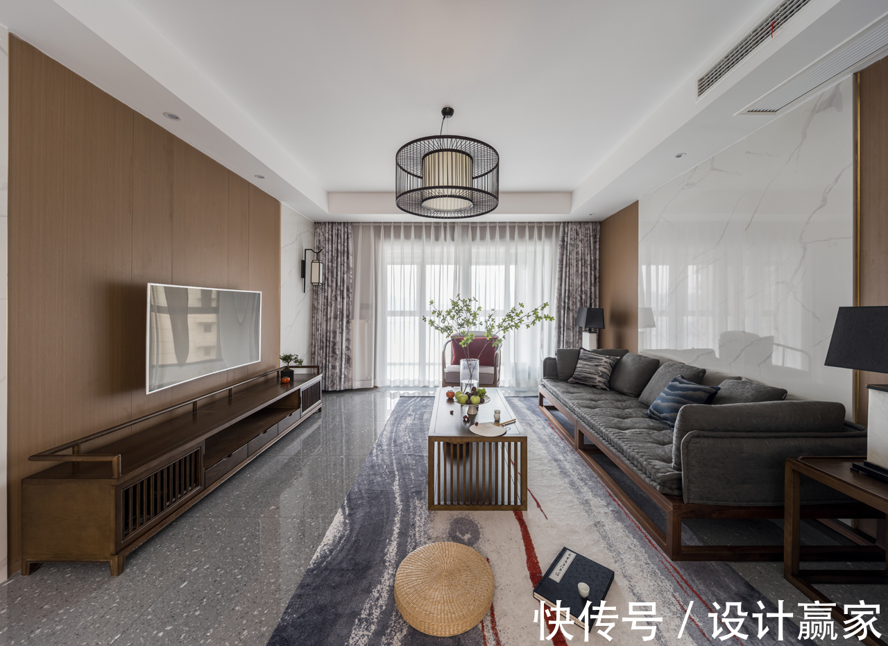 业主|有一种美叫新中式,这套143㎡大平层,透出原木质感,古韵气质
