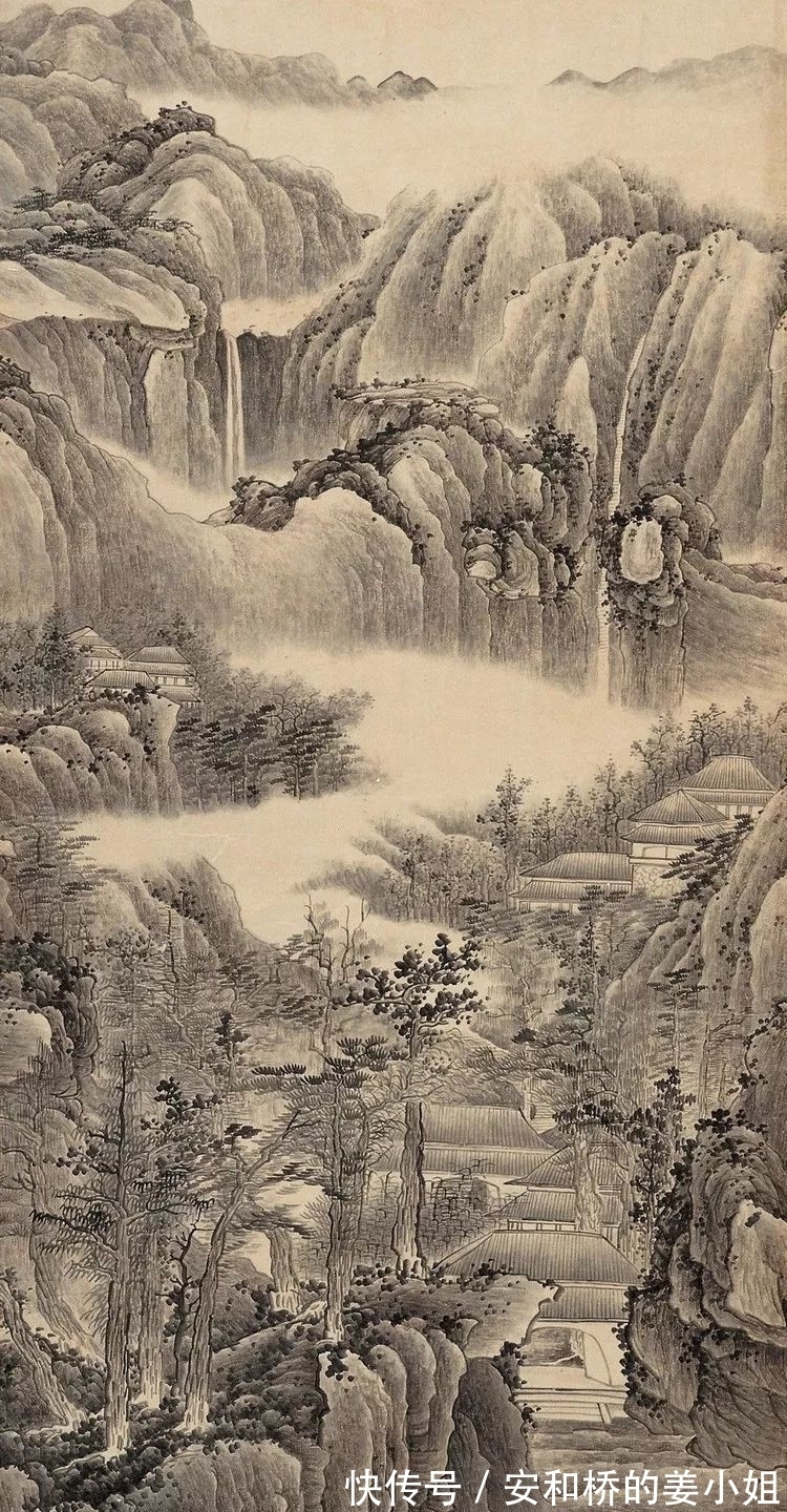 课徒$龚贤课徒画稿研究!
