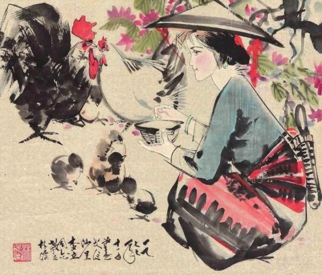 广美教授林墉笔下的女人体国画，俏丽、灵动，勾人魂魄，养眼！