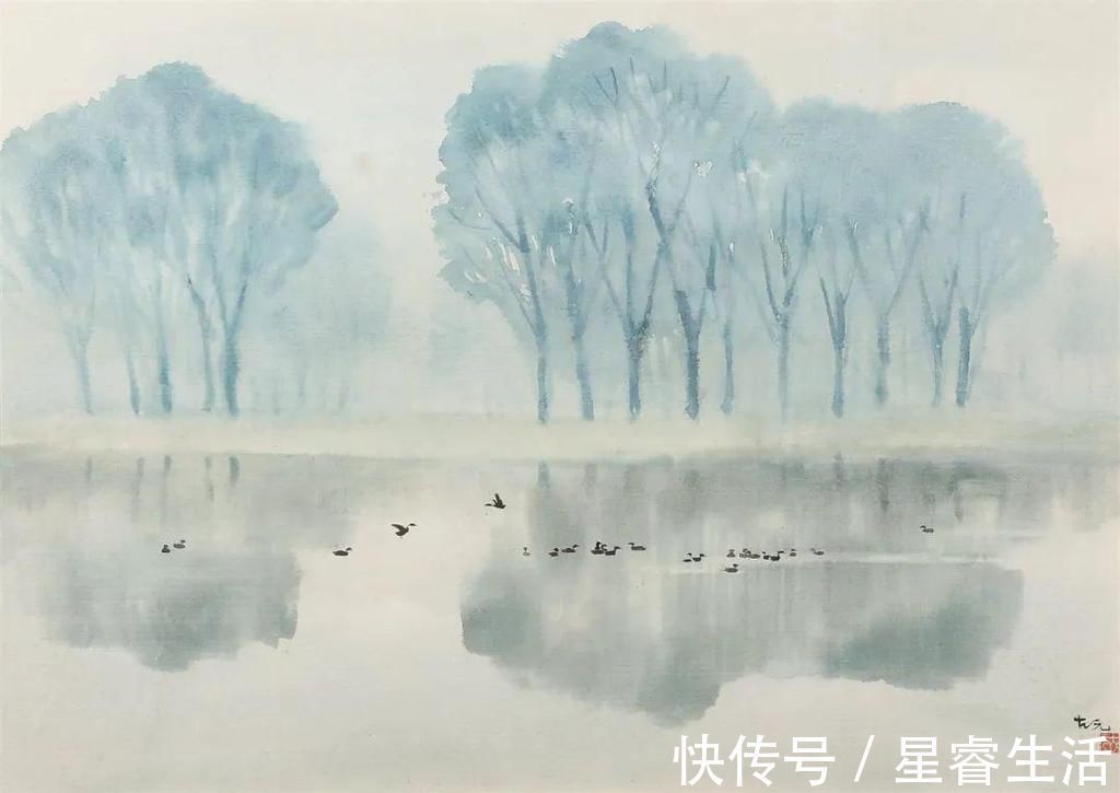 水彩&他被徐悲鸿称为“中国艺术界卓绝天才”,融入水墨意境的水彩,太美好了!