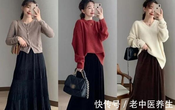半身裙 秋冬季半裙怎么穿这位时尚博主的穿搭示范,照着穿准没错!