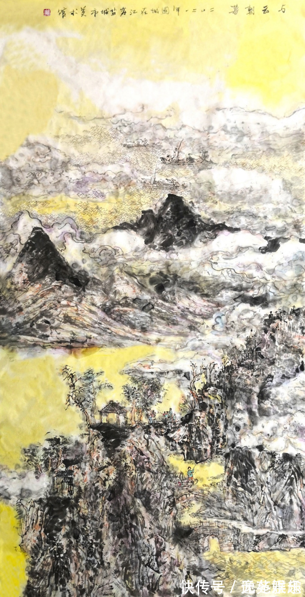 烟柳&「画作欣赏」一帘烟柳一路风景,画家余国城作品欣赏