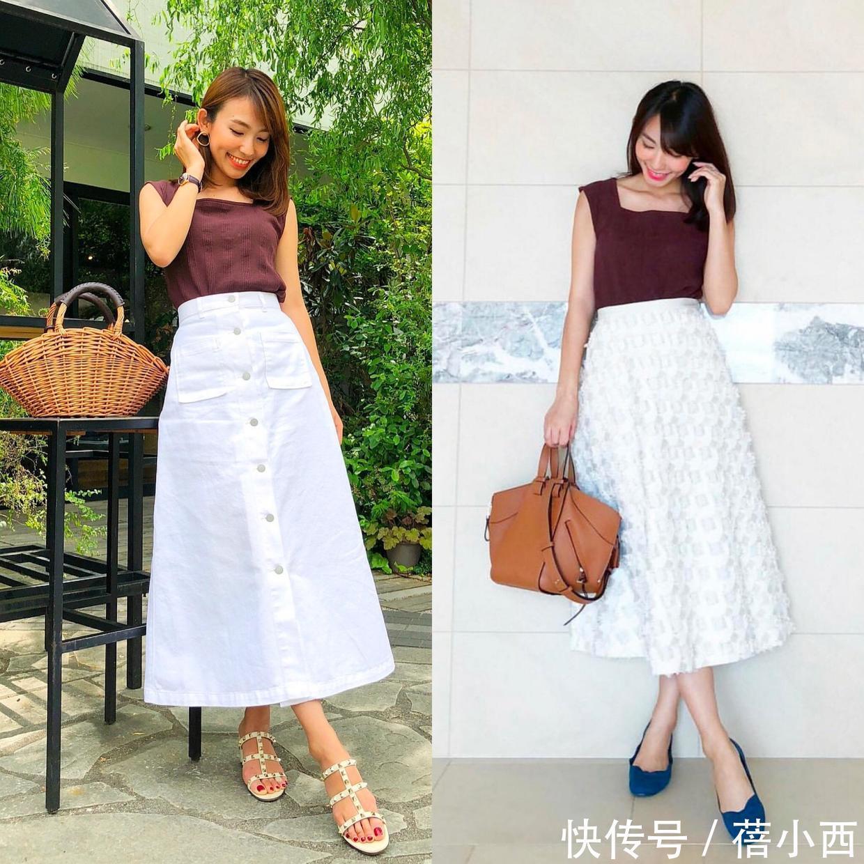 牛仔|真正有高级感的女人,早秋第1件单品首选“半身裙”,chic又洋气