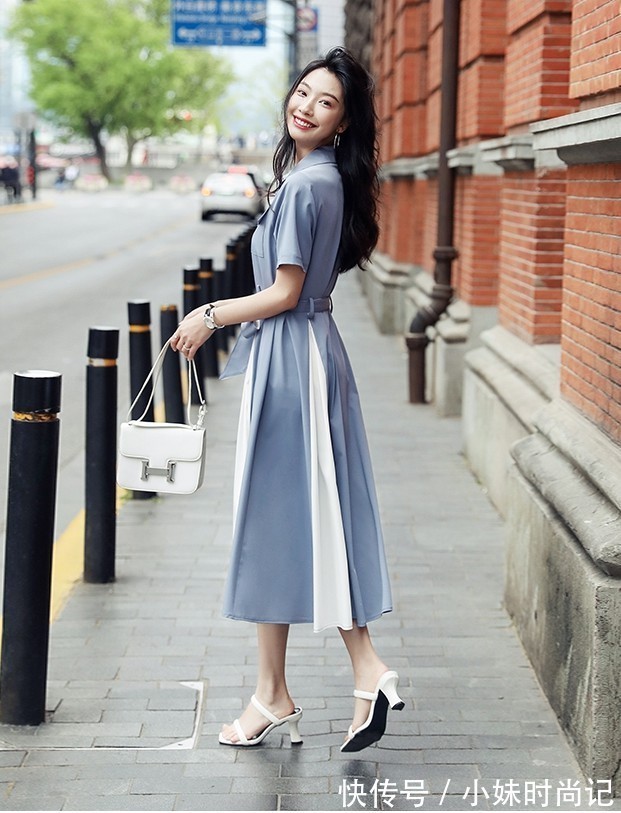 法式|高端大气上档次,还是法式雪纺衬衫裙子,美美哒