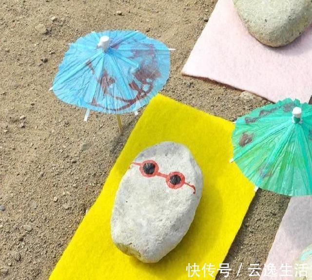 彩纸!捡些石头回家,再也不为手工课作业愁附5个DIY石头彩绘教程