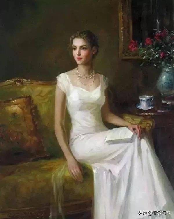 lei@美国华裔画家凯文·雷画的油画中美女!好美