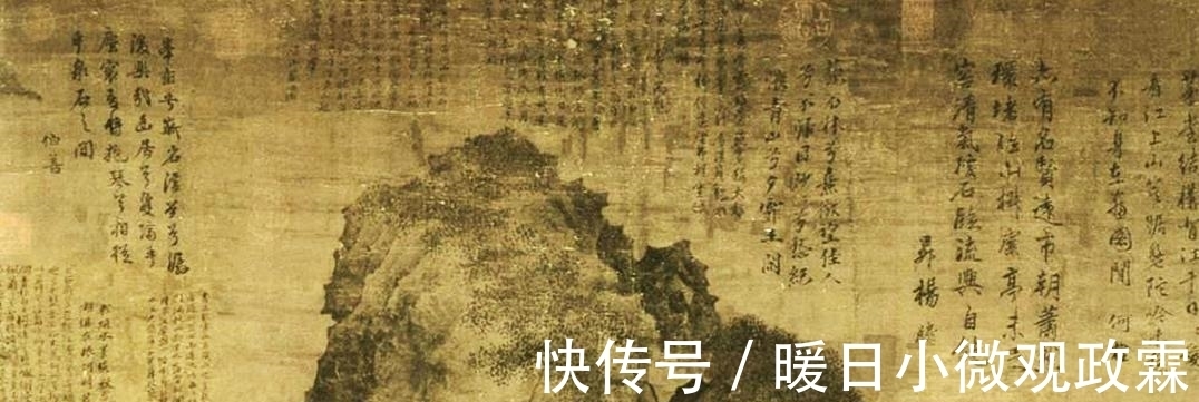 溪山行旅图|一幅画困扰专家900年,无意间因阳光的照射,专家隐约看到了2个字