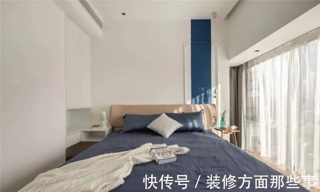 收纳|114m2简约温馨三居,白色+克莱因蓝的搭配,明净又高级!