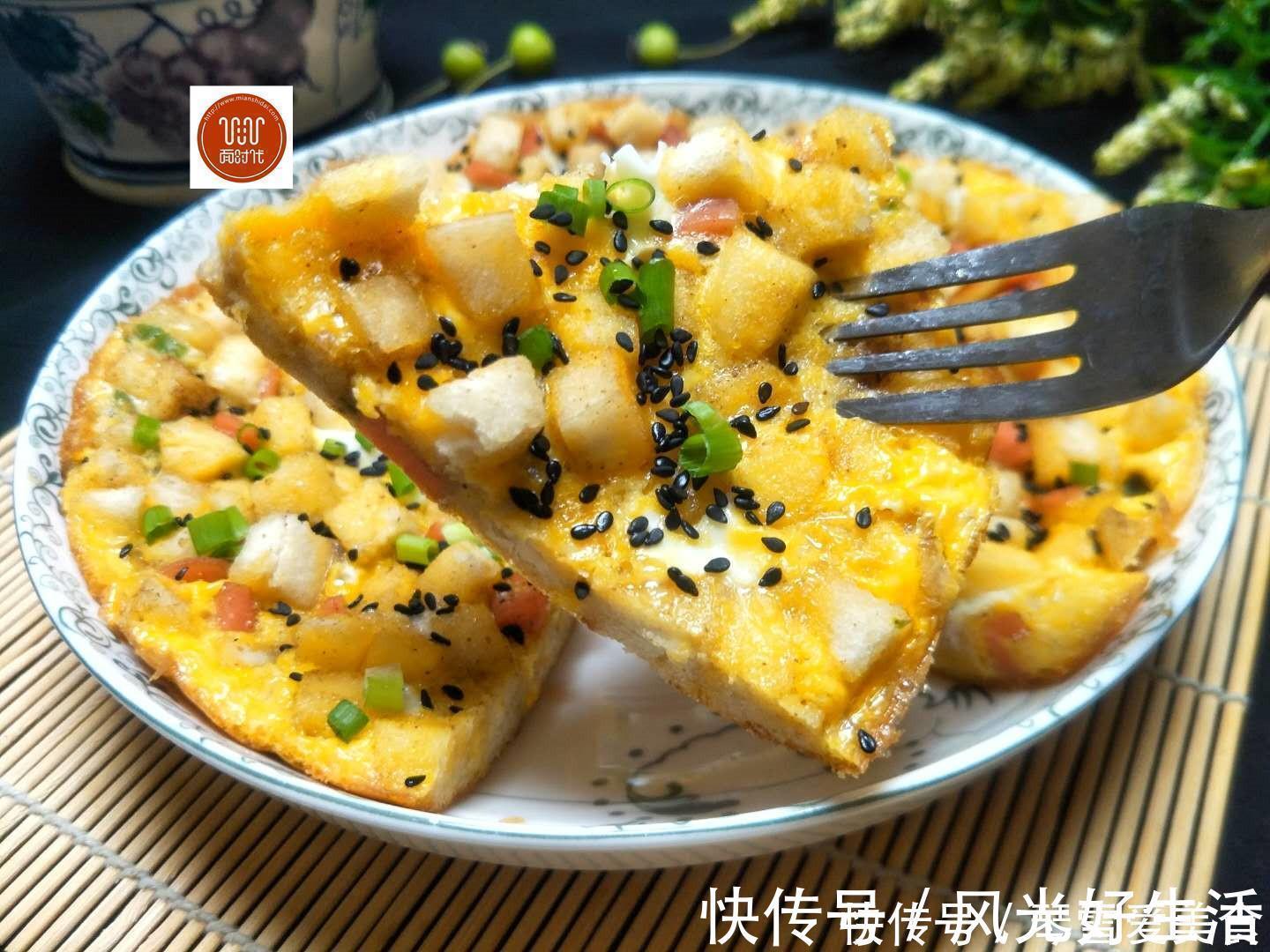馒头|懒人早餐饼做法,不用和面揉面,越吃越香,10分钟就好,太好吃了