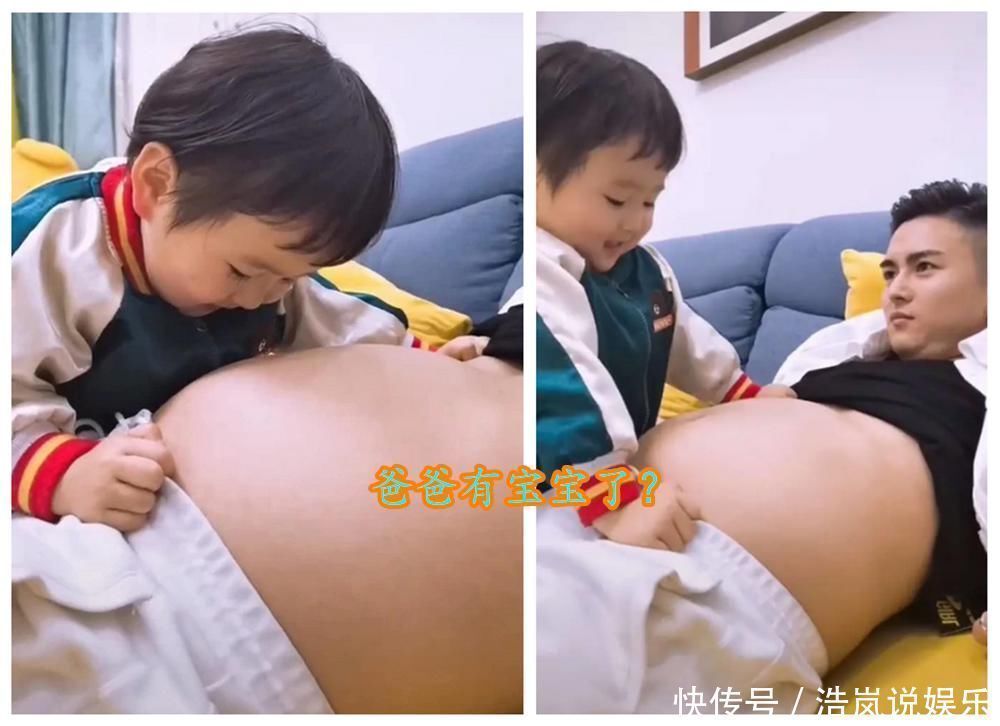 宝妈|女儿想要个弟弟,追着爸爸的啤酒肚不放,妈妈笑翻看样是双胞胎