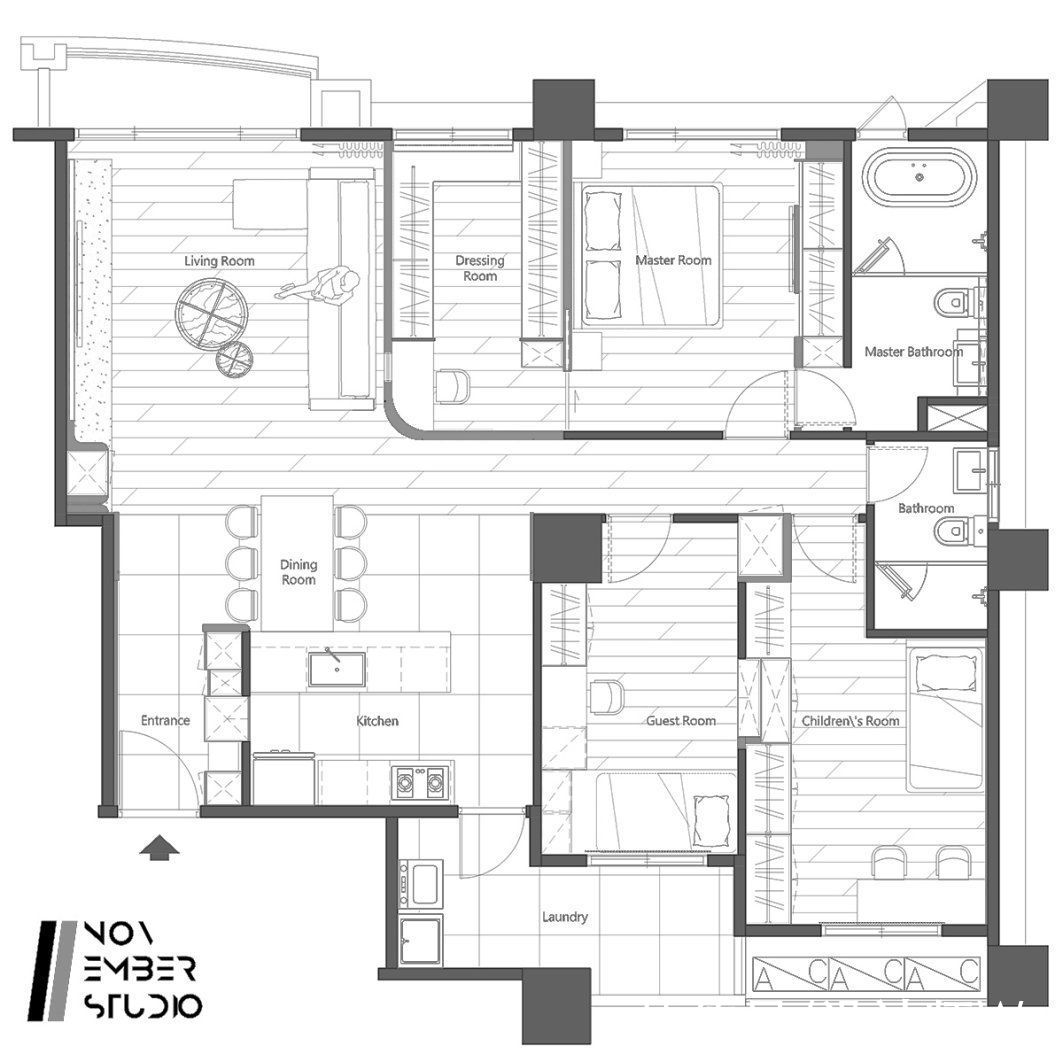 餐厨|深圳115㎡现代岩灰居所，凝合生活与光阴的挥洒笔触