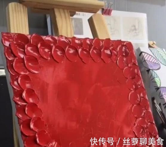 颜料#美术生被指责浪费颜料,只用红色作画,看到成品后老师都得跪下!