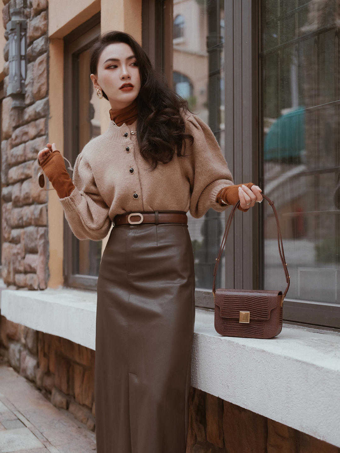 搭配|短款针织开衫与裙子的碰撞,温柔多情青涩朦胧,还不快来试试