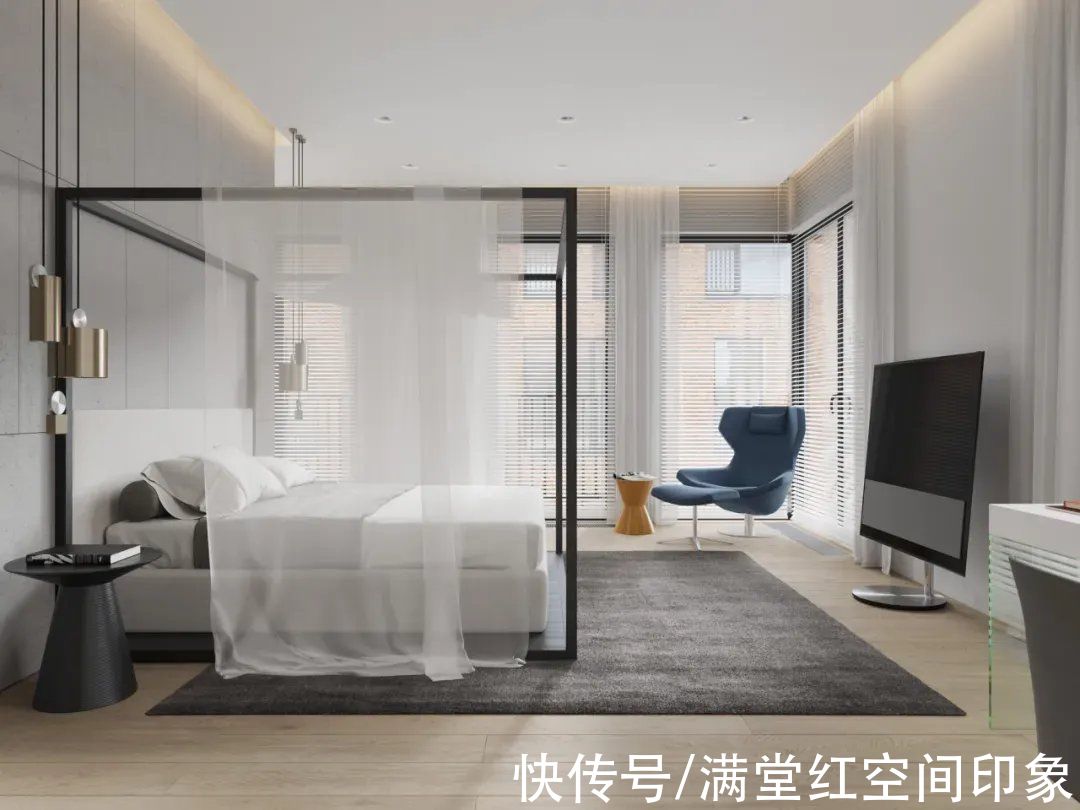 空间|经典色系的设计，展现出简约空间的艺术美感