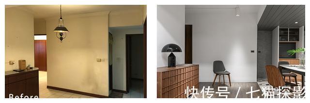 客厅|30年老屋华丽变身，99㎡，这么独特的玄关设计第一次见，太高级！