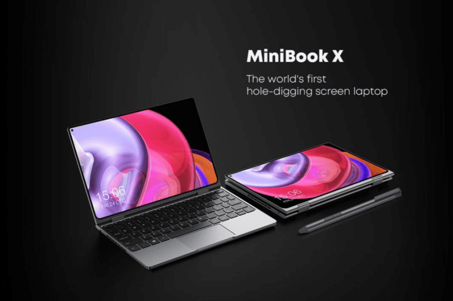 驰为发布 MiniBook X 翻转本：10.8 英寸 2K 屏，10nm 赛扬