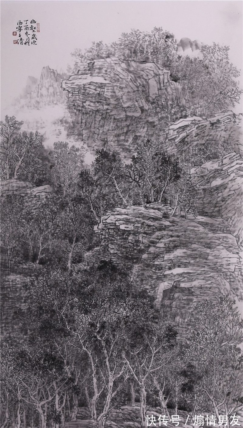 青绿@水墨与青绿,轻车熟路!徐子清山水画