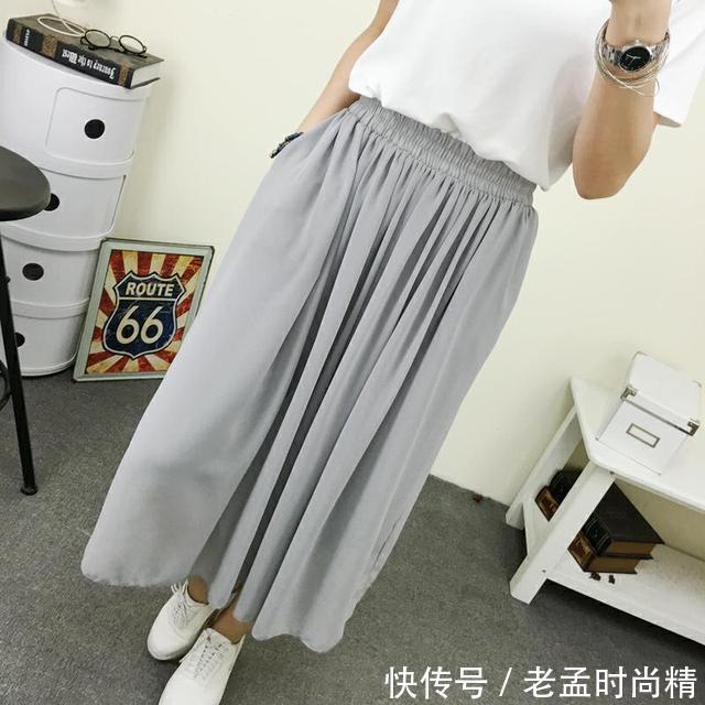 高腰 想要飘逸又怕裙装走光,优雅时髦的裙裤来帮你