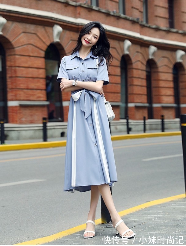 法式|高端大气上档次,还是法式雪纺衬衫裙子,美美哒