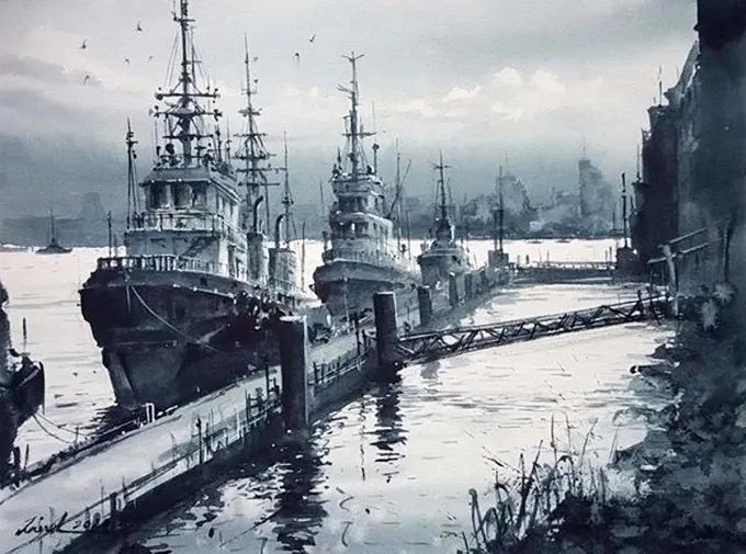 画面!极具美感的蓝绿水彩色调,如此画面,令人爱不舍手