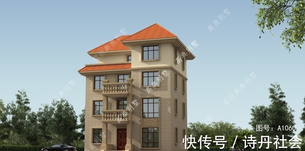 这款四层欧式别墅，外观时尚简约，百看不厌。