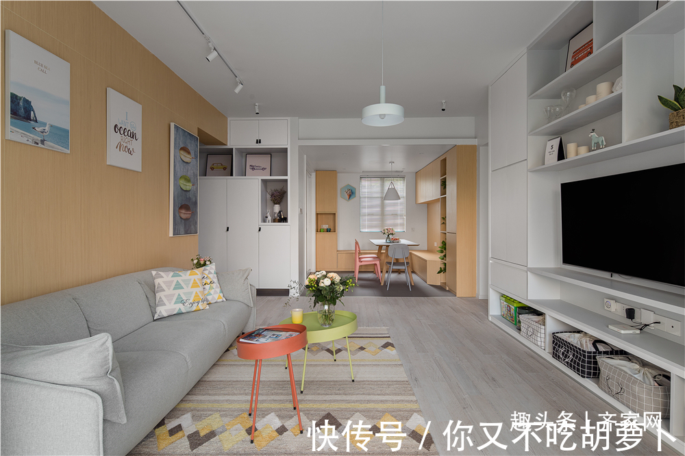 北欧风|123平精致三居，简约北欧风装修设计，为亲子互动留出更多空间