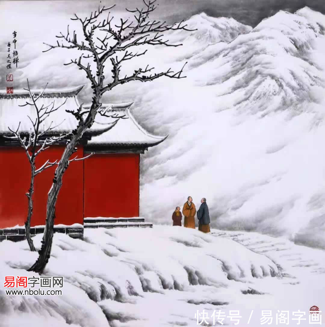 艺术&吴大恺雪景山水画 带您体味不画而画的留白艺术