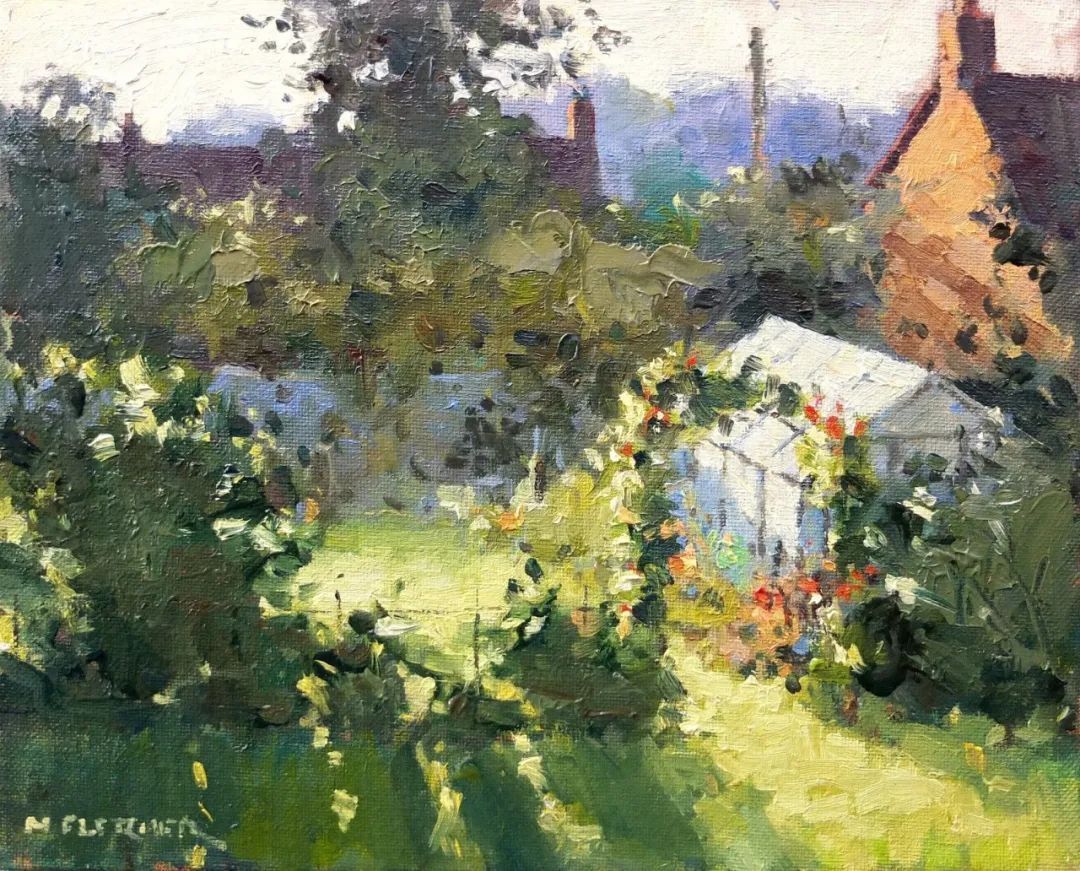 田园风光画@他用画笔,勾勒出一幅幅唯美动人的田园风光画