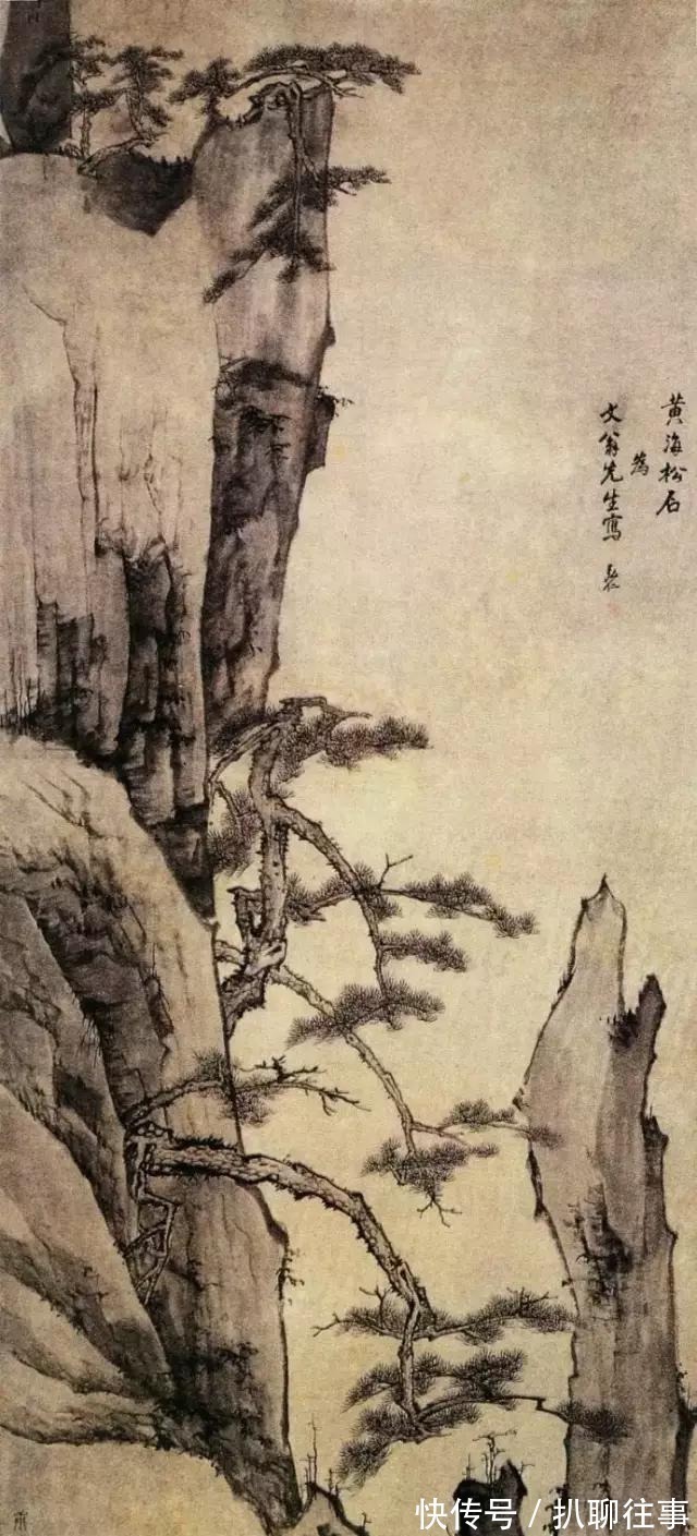 西岩松雪图@清初四大画僧笔下的意境山水,不只是养眼