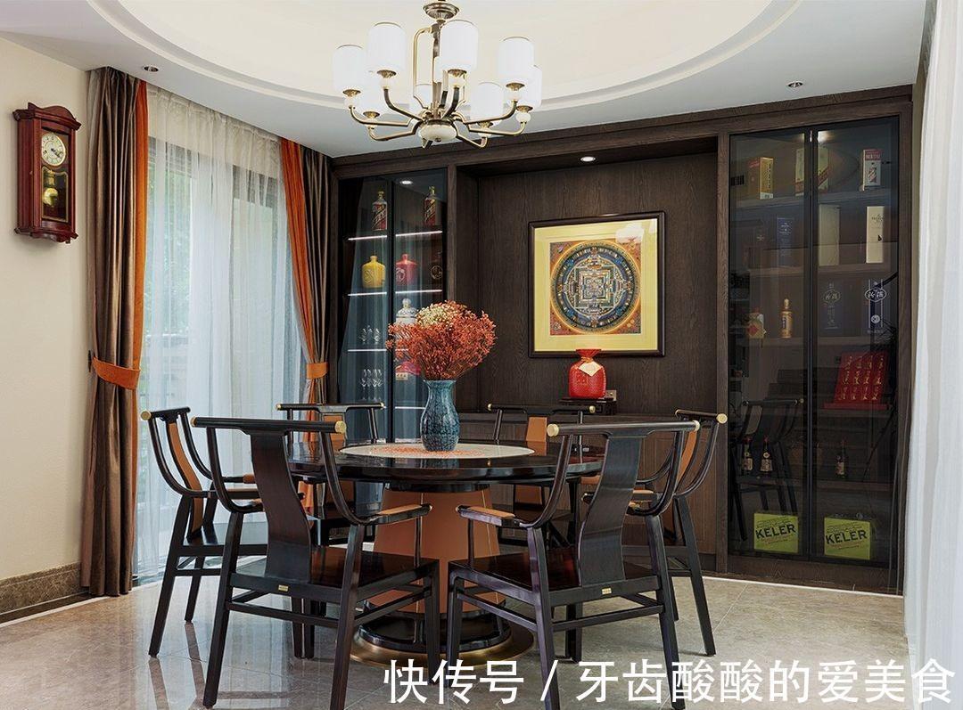 橙黄色|450平的中式别墅，拥有与众不同的清雅，让你领悟中式文化的魅力