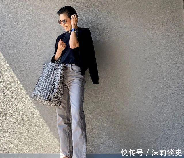 私服 58岁日本太太的私服穿搭,年过半百,借助基础款,照样穿出好风采