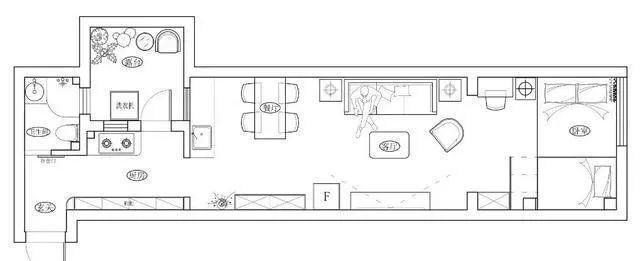 卧室|60平米小户型,客厅卧室全开放,榻榻米高低床,比多一间房还实用