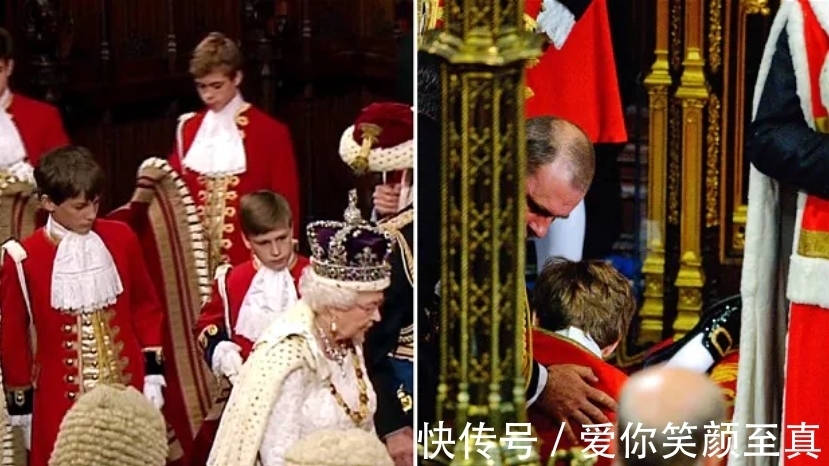 贵族子弟|英国的提袍男童,必须由贵族子弟担任,曾在女王演讲时晕倒