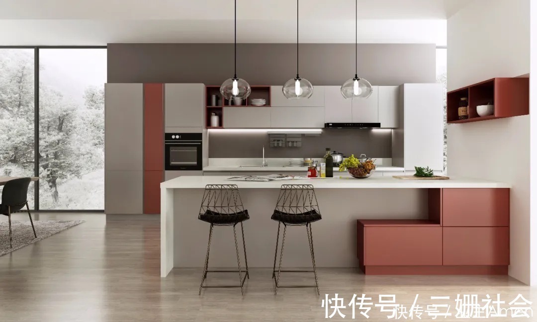 功能柜|不知道厨房空间如何设计,3套整体橱柜设计案例,柔美优雅