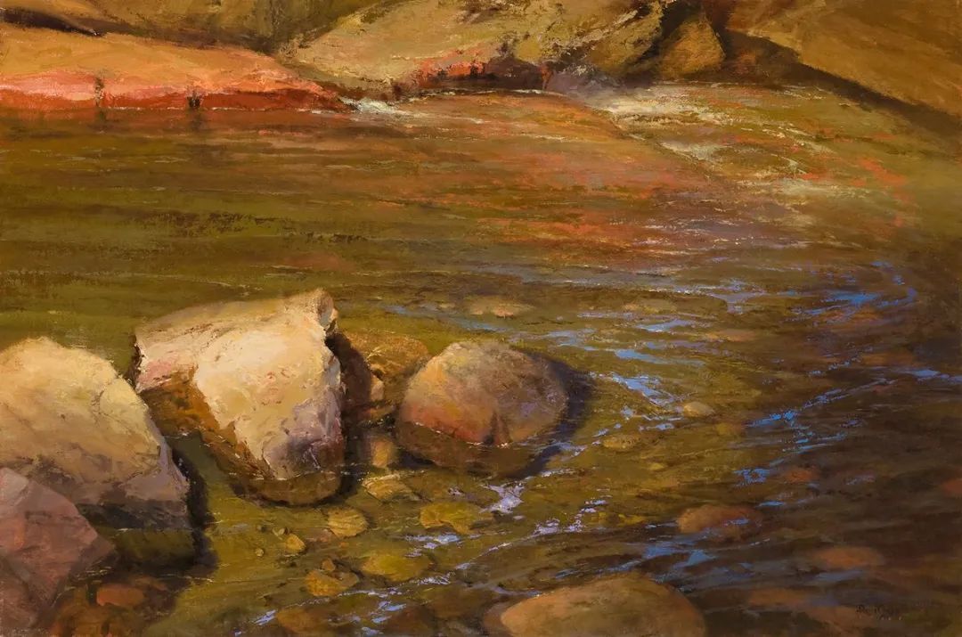 德克萨斯州#大卫·格里芬的风景油画高清图,放大看,更迷人