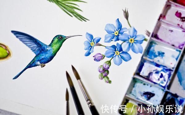 花卉#一位全职妈妈喜欢疯狂画画，教你画水彩花卉