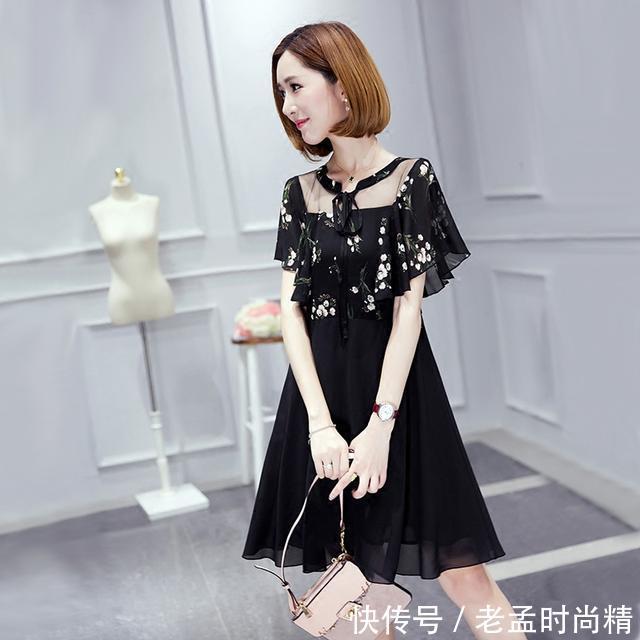 雪纺连衣裙|六月就这么穿,裙子是很好的陪衬单品