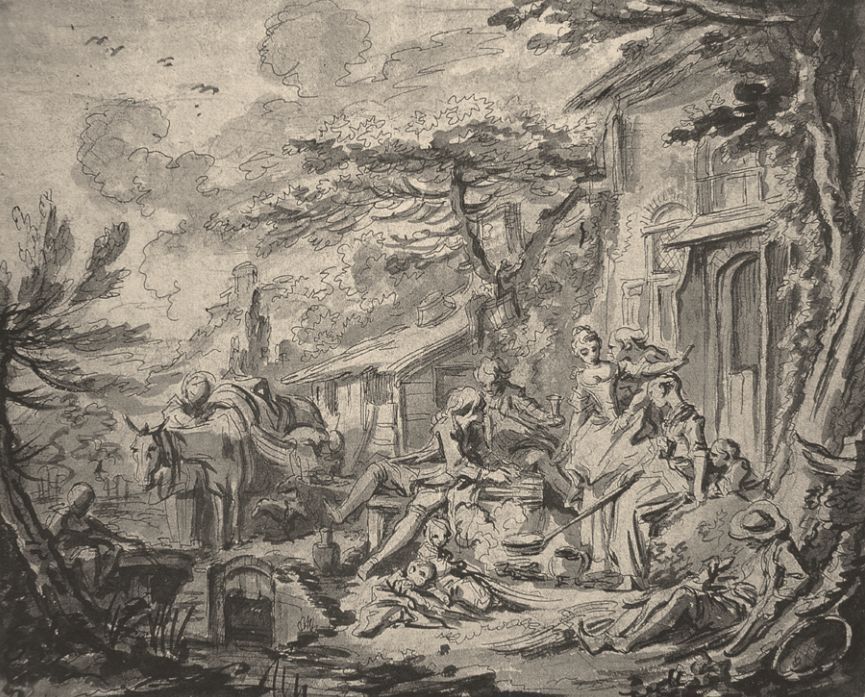 布歇@欧洲艺术家洛可可派代表弗朗索瓦·布歇素描作品欣赏