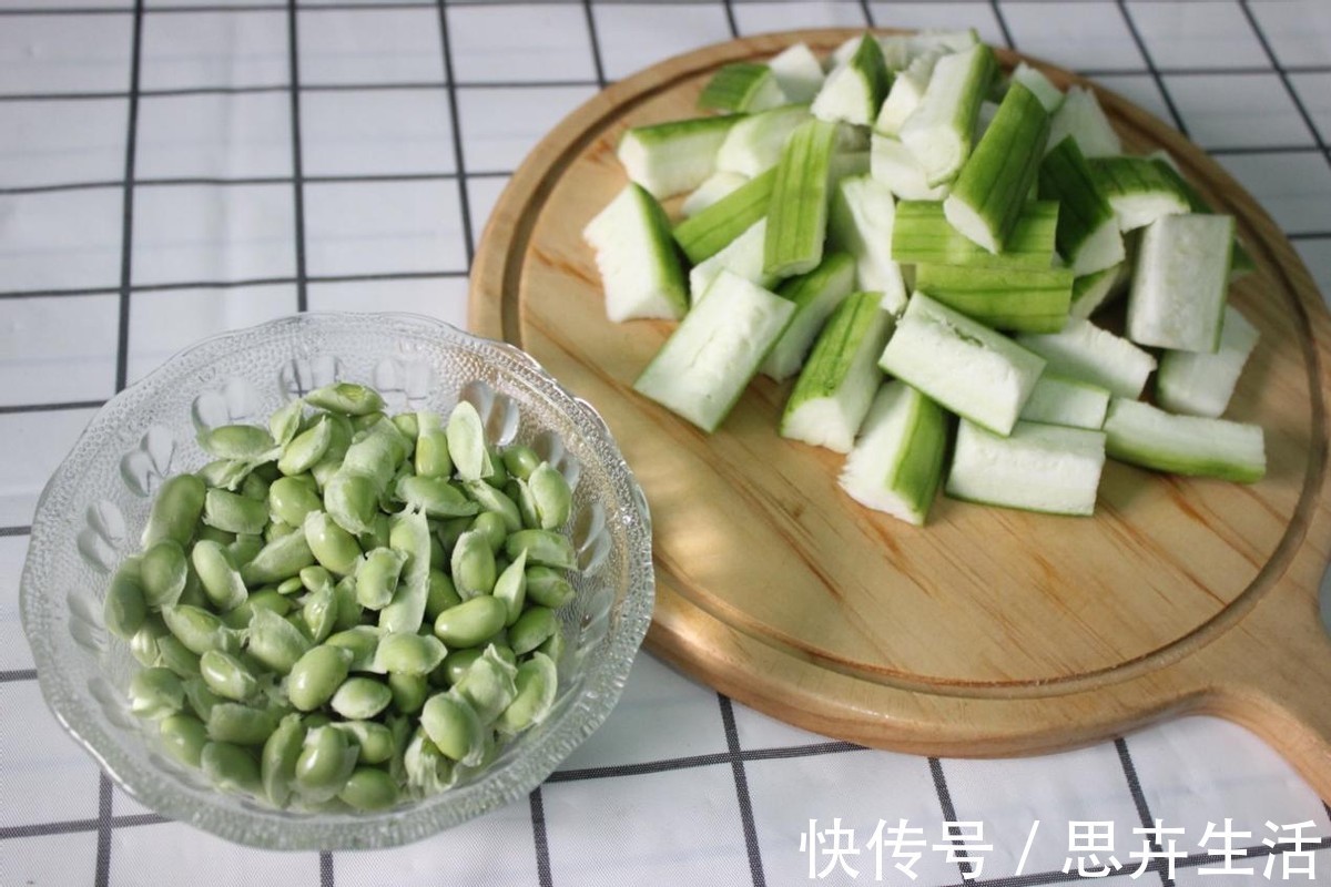 配菜|1根丝瓜,半斤毛豆,教你做这道夏日清凉小菜
