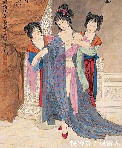 中国絵　乙亥年写貴妃出浴圖　銘有リ　肉筆 中国絵 乙亥年写貴妃出浴圖 銘有り - メルカリ