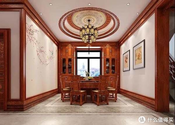 中式|见过了世界,才懂中式风最美,215㎡红木别墅,入户诗情又画意