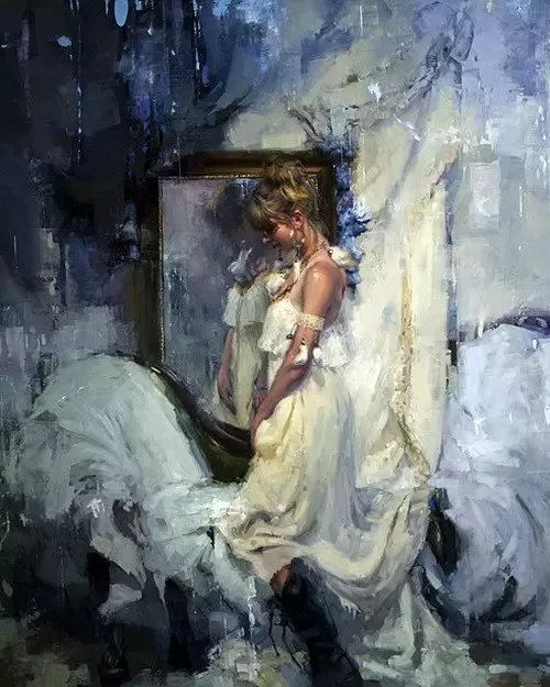 拉斐尔$他的作品有印象派的朦胧和浪漫主义唯美